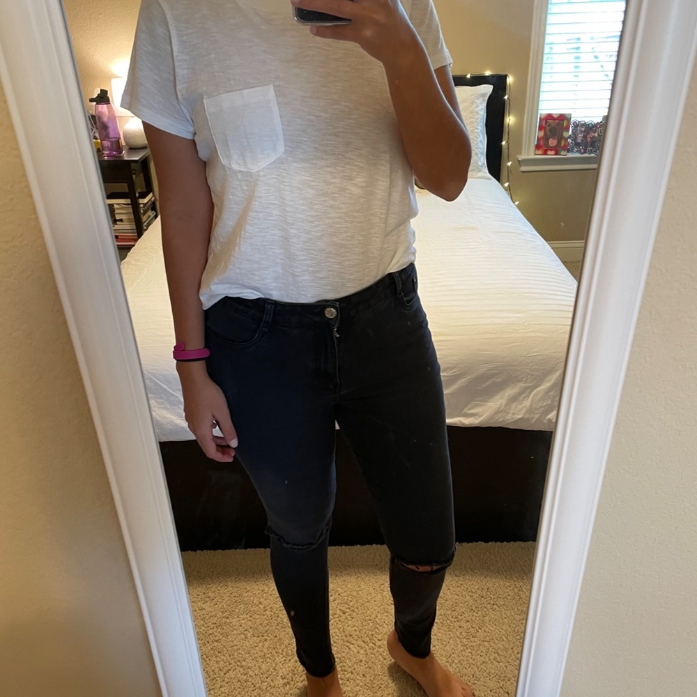 PIMKIE Black Jeans with Ripped Knees